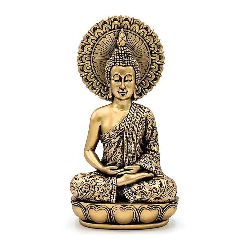 Buddha-Statue Meditation goldfarben