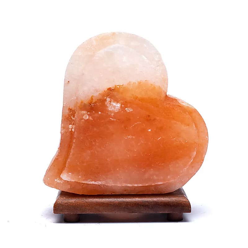 Salzlampe Doppeltes Herz mit Kabel u. LED