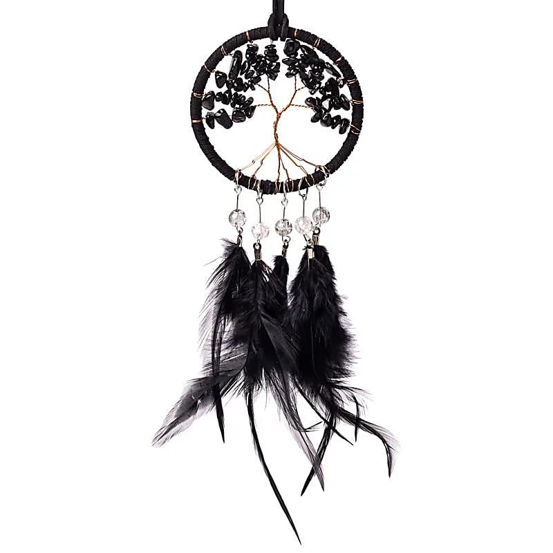 Traumfänger Lebensbaum schwarzer Jaspis