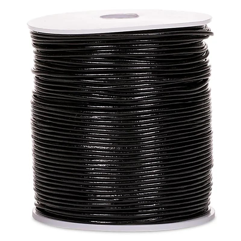 Lederschnur schwarz 100 Meter