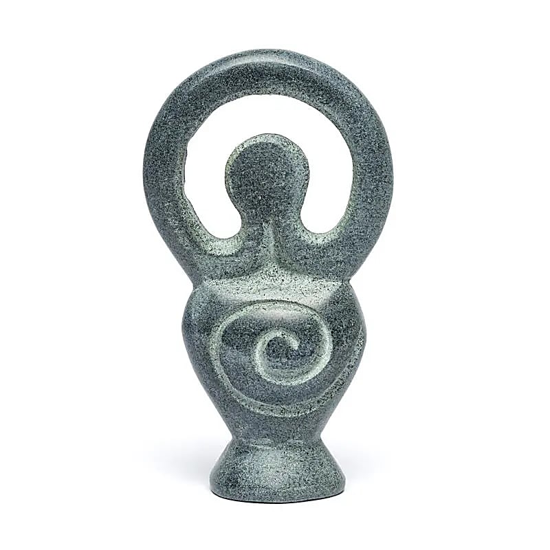 Göttinnenfigur grauer Speckstein