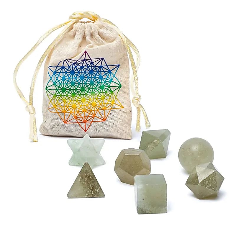 Aventurin Heilige Geometrie 7-teiliges Set