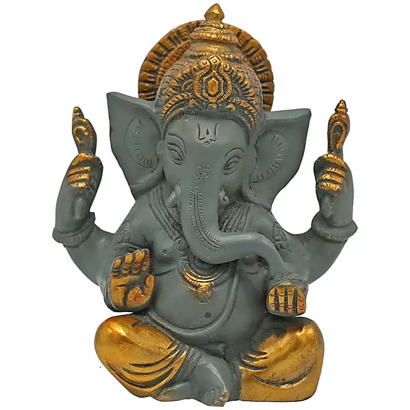 Ganesh grau mit goldfarbigem Finishing