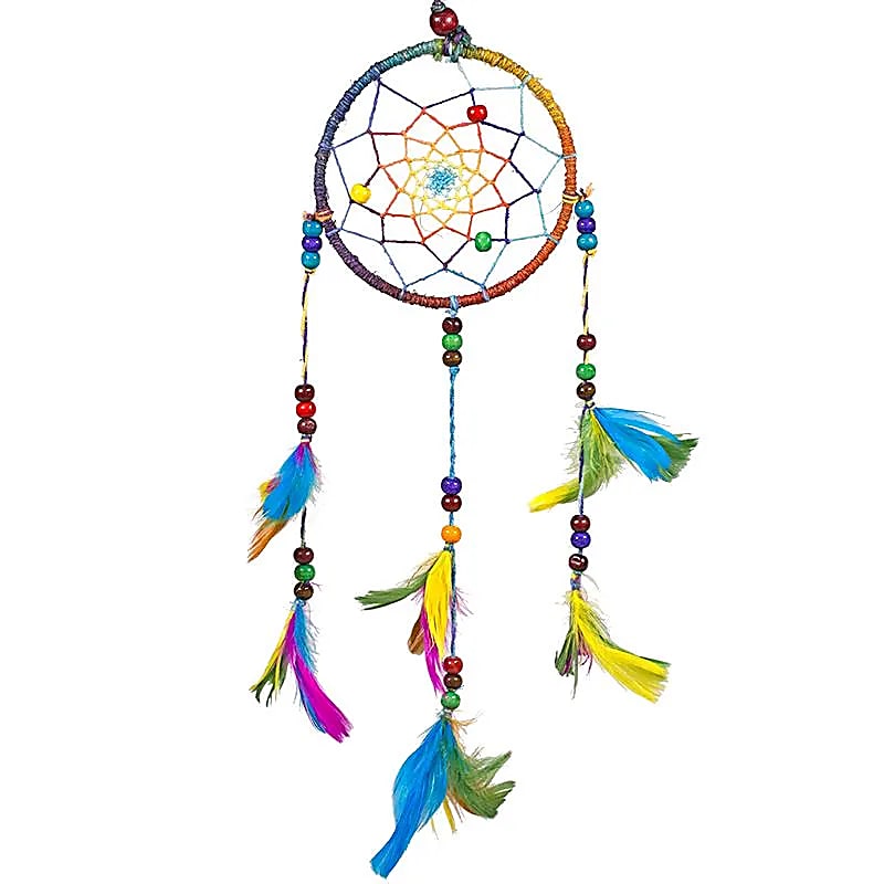 Traumfänger Hanf Regenbogen S