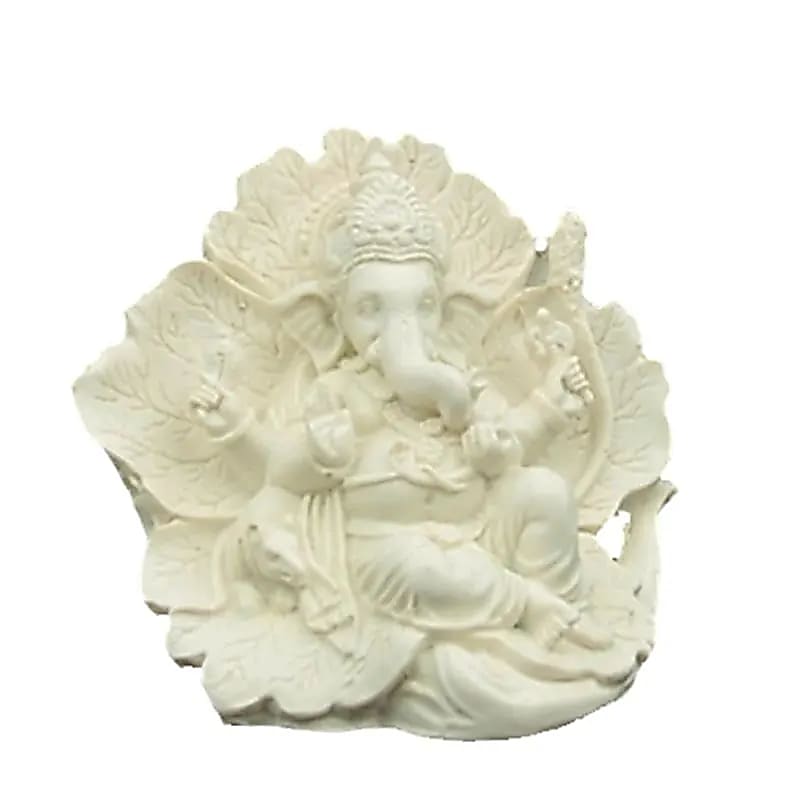 Ganesh Statue Ridhi Sidhi weiß