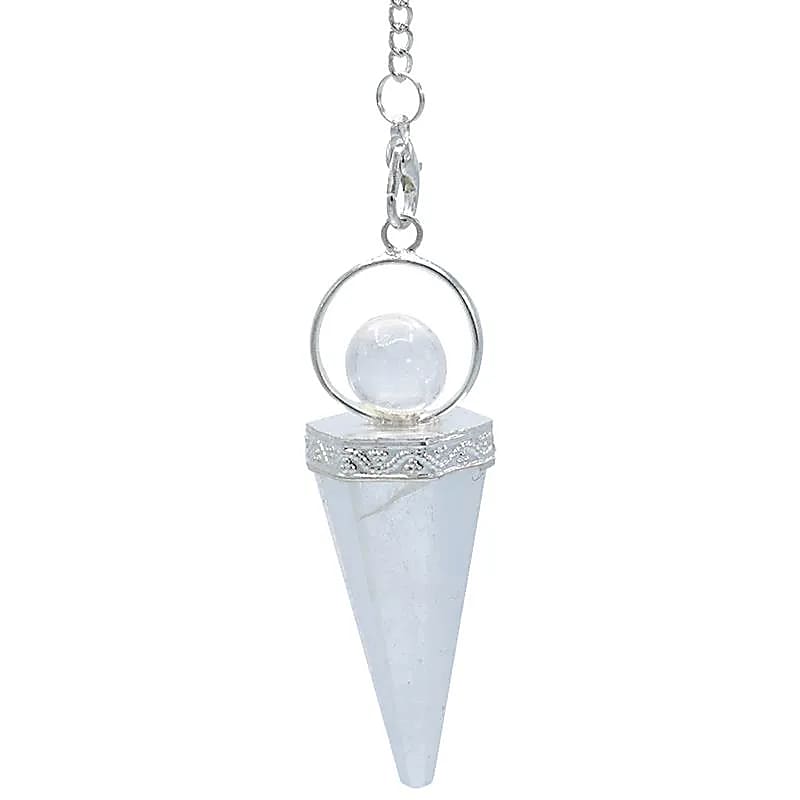 Göttin Pendel Bergkristall Spitze & Kugel