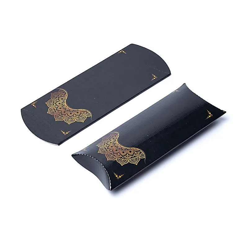 Kissenbox S schwarz gold Mandala Blume