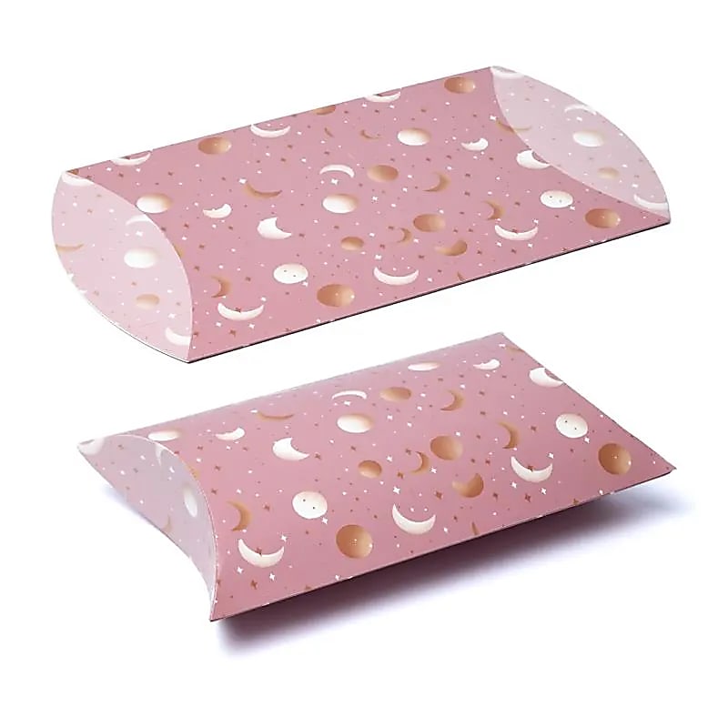 Kissenbox L rosa Mond und Sterne