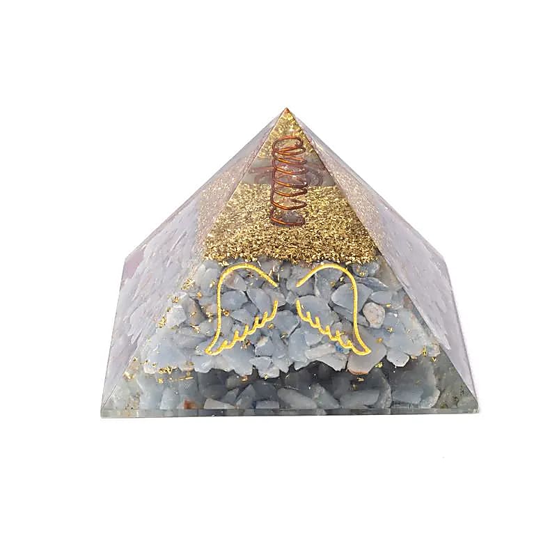 Orgonit Pyramide Angelit mit engelsflügel