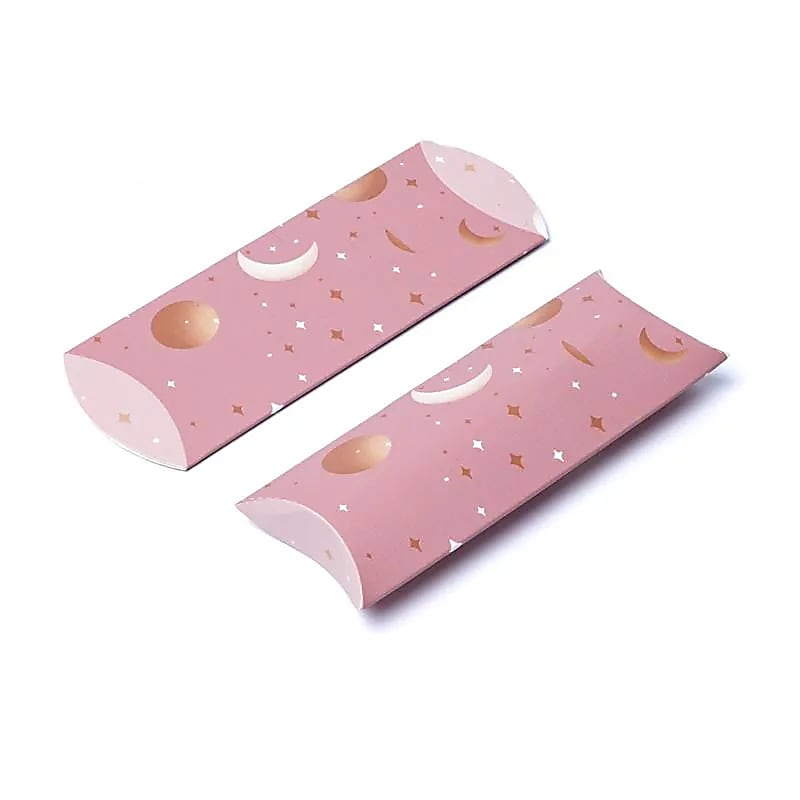 Kissenbox S rosa Mond und Sterne