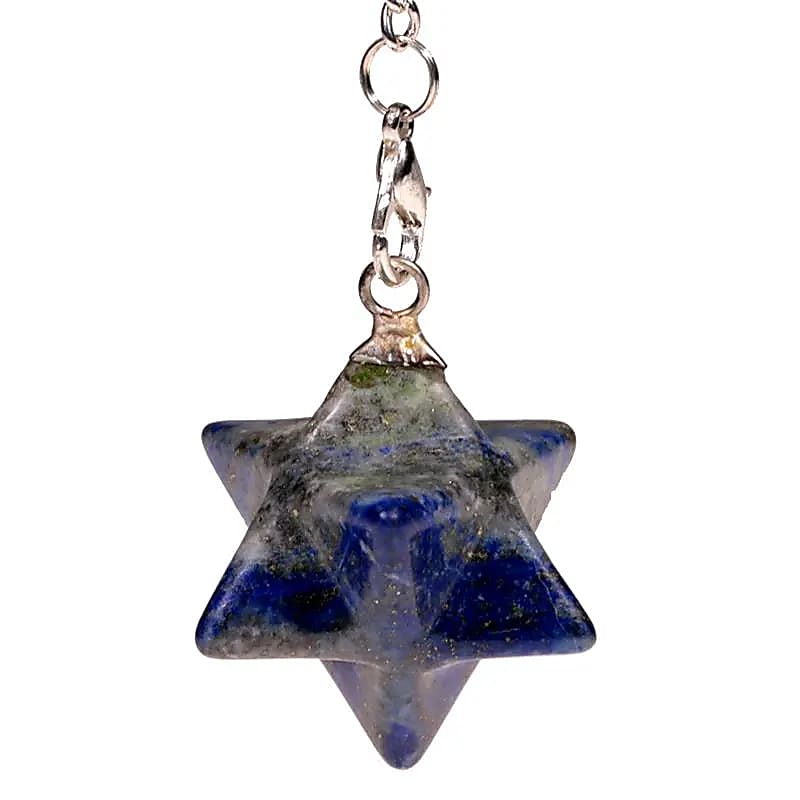 Lapislazuli Merkaba Pendel achtspitzig