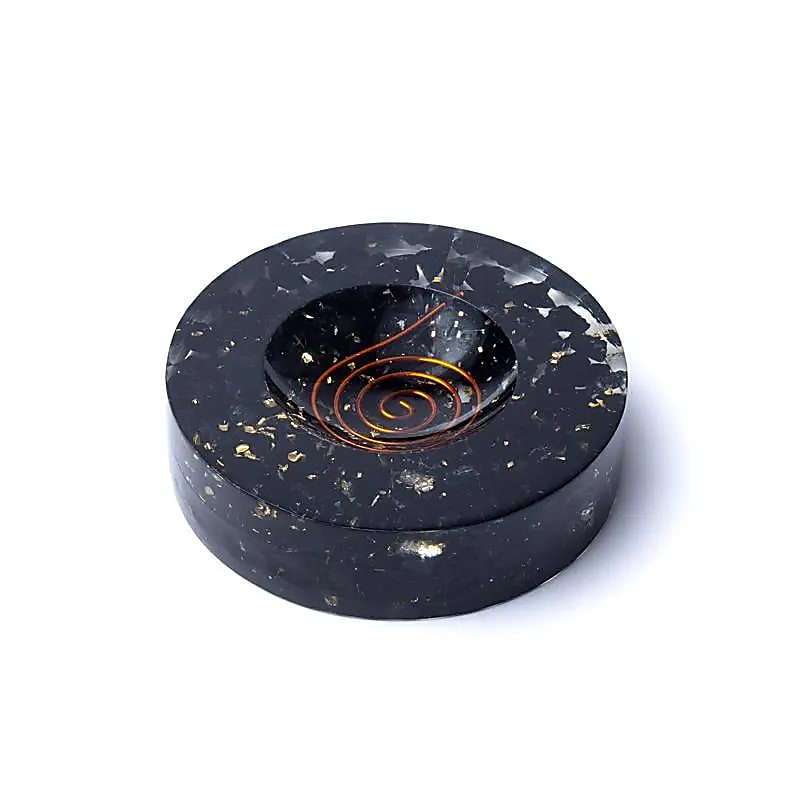 Orgonit Edelsteinkugel Stand schwarzer Turmalin