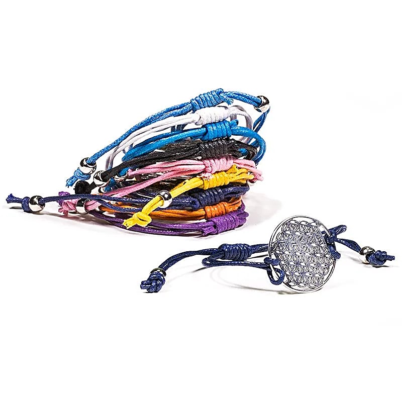 Armband Blume des Lebens Set verschiedene Farben 10 Stück