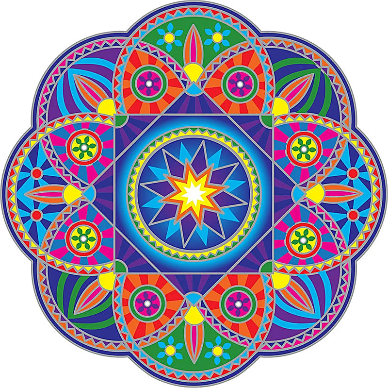 Fensterbild Sonnenstrahlen Mandala