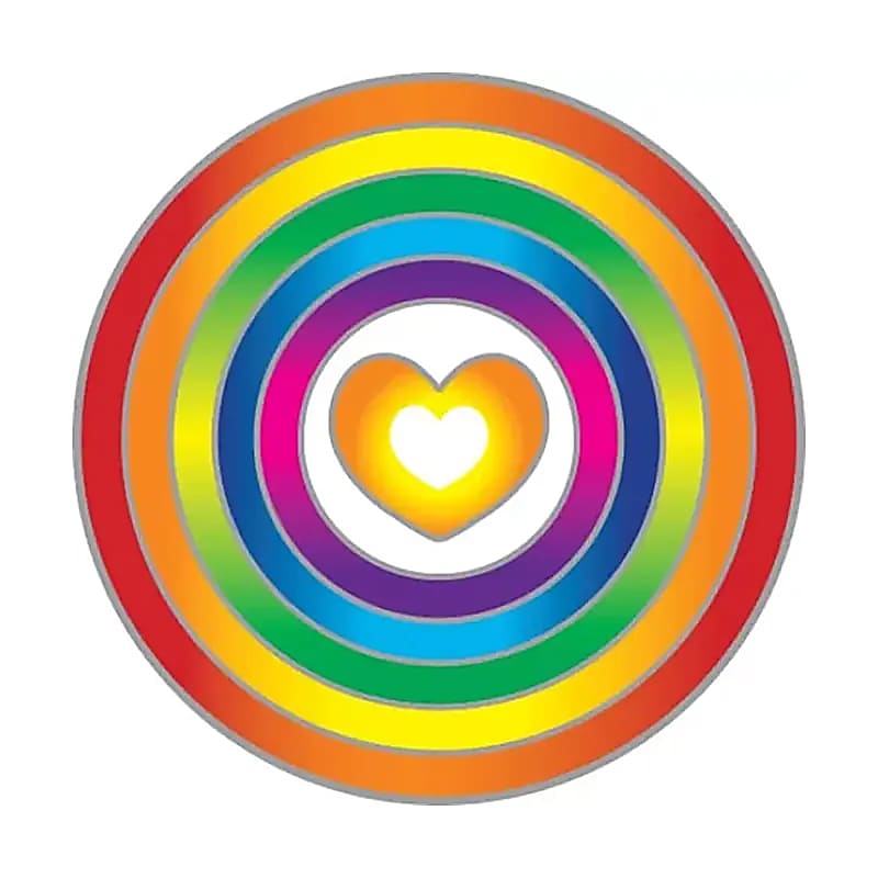 Fensterbild Regenbogenherz