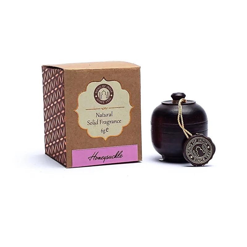 Duftcreme Geißblatt im Rosenholzgefäß