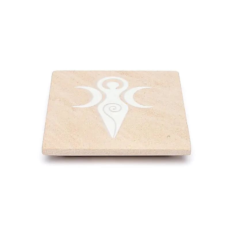 Räucherbrenner Göttinnensymbol rosa Sandstein