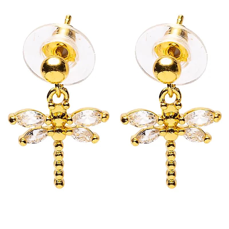Ohrringe Libelle goldfarben