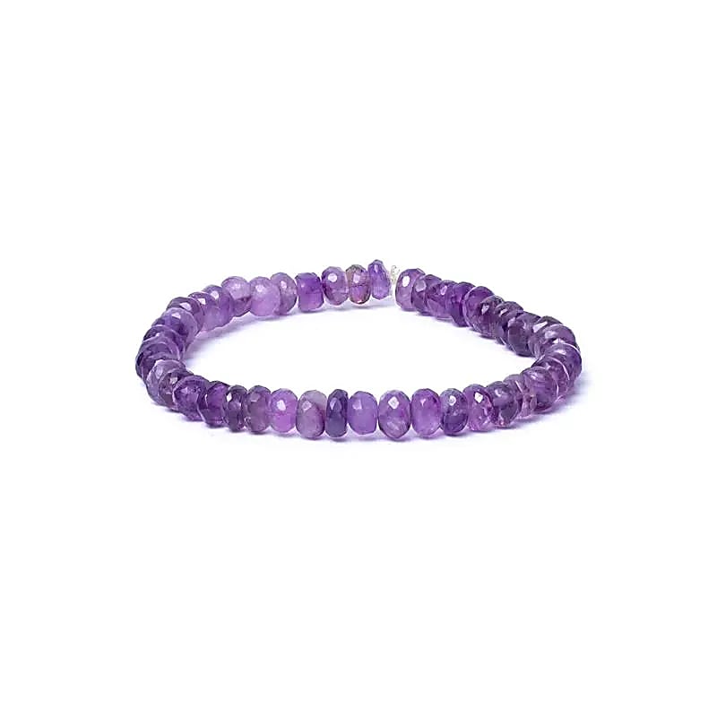 Armband Amethyst Facette AA Qualität elastisch