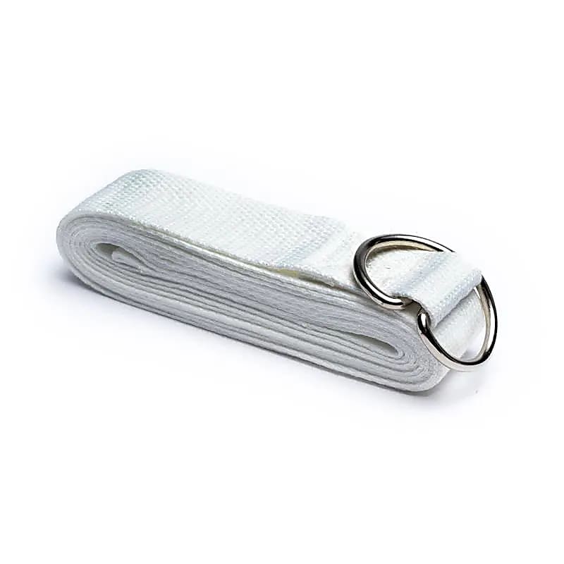 Yogagurt D-Ring Schnalle weiß Baumwolle