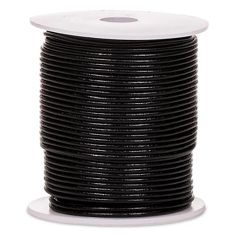 Lederschnur schwarz 50 Meter