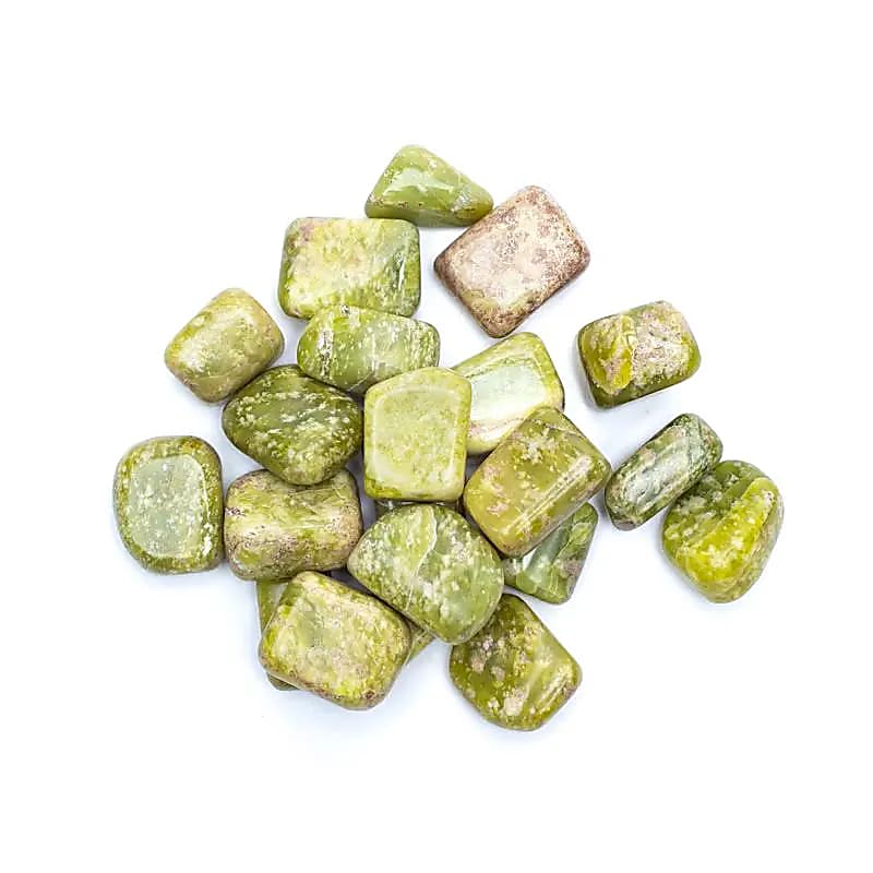 Gelbe Serpentin Trommelsteine A-Qualität