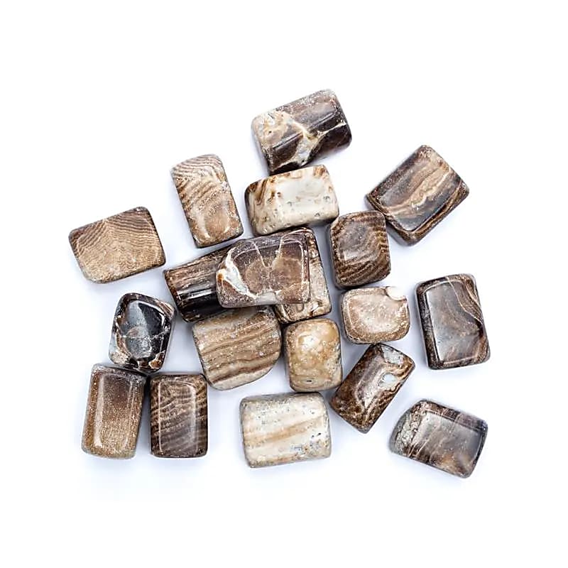 Braune Aragonit Trommelsteine A-Qualität